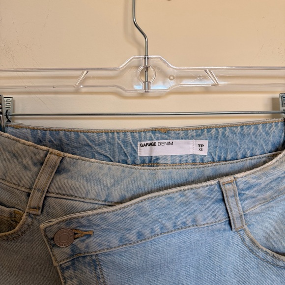 Garage Denim Asymmetrical Mini Skirt - Picture 3 of 4